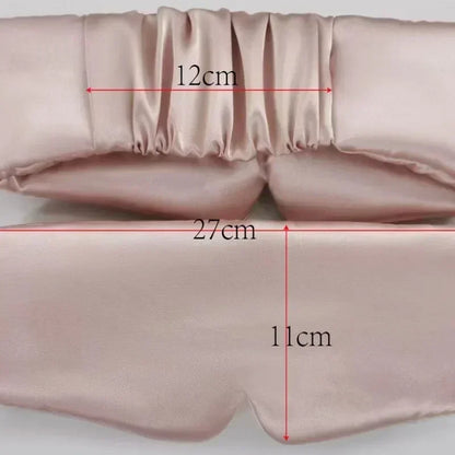 Máscara de dormir de satén de seda, cómoda máscara para dormir, visera para los ojos, parche para los ojos agrandados, para mujeres y hombres, para la salud del sueño.