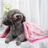 Soft Fluffy High Quality Pet Blanket Flannel Dog Sleeping Blanket Paw Print Pattern Pet Mat Warm Comfortable Blanket for Cat Dog