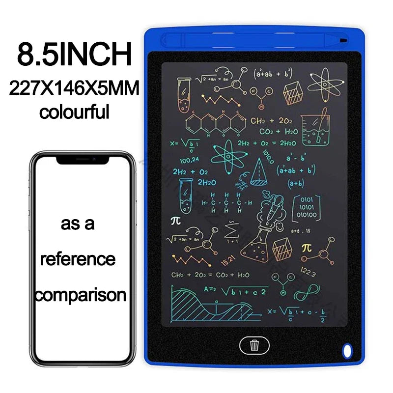 Tablet de desenho LCD para crianças, placa de escrita, ferramentas de pintura, eletrônicos, brinquedo educativo infantil, presente para menino, 4,4 polegadas, 8,5 polegadas