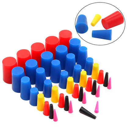 Alta Temperatura Plugs Mascaradores, Revestimento Em Pó, Borracha De Silicone Cônico Plug Kit, Multifuncional Acessórios Do Carro, 1/16 "a 3/4", 40Pcs