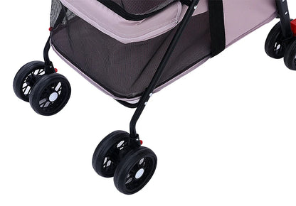 Pet Cart Light Cat Small Dog Walking Shopping Dual Use Teddy Walking Babies Small Pulling Damping Large Space Animal Supplies