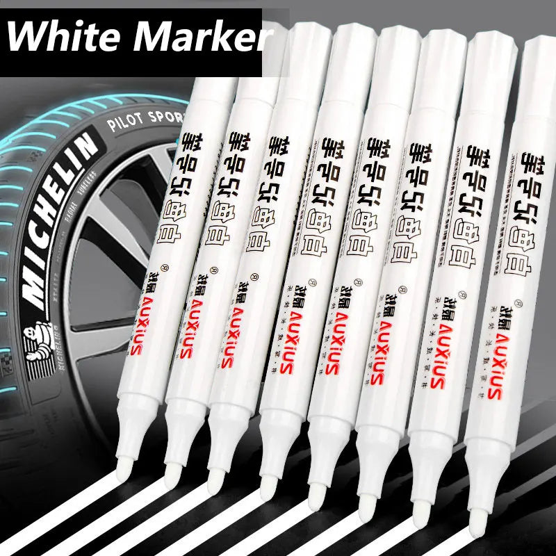 1/3/5 Pcs White Marker Pens 2.0mm Oily Waterproof White Gel Pen DIY Graffiti Sketching Markers Stationery Writing School Supplies