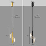 Lámpara colgante nórdica de espiral LED para mesita de noche, iluminación interior, dormitorio, sala de estar, decoración del hogar, luz acrílica moderna