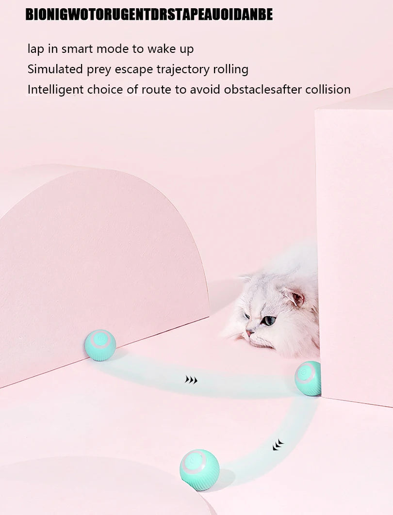Juguete interactivo inteligente para gatos con gravedad para mascotas, automático, con movimiento y control remoto, para interiores, con forma de pelota, para perros.
