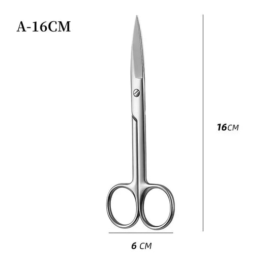 Instrumentos quirúrgicos de acero inoxidable con punta recta y curva, para suturar tejidos, tijeras, equipo médico de emergencia para campo.