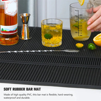 PVC Bar Mat Anti-slip Cafe Bar Mats Home Cup Mat Waterproof Heat Resistant Durable Drain Bar Service Spill Mat for Home Bar Cafe