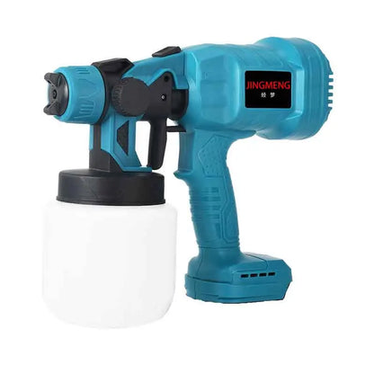 Pistola pulverizadora elétrica sem fio, 800ml, pulverizador de tinta, móveis automotivos, revestimento de aço, aerógrafo, compatível com bateria de 21v