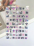 Super Mini Phone Leopard Print Luggage Tags Nail Art Diy Loptop Phone Shell Water Bottle Waterproof Stickers