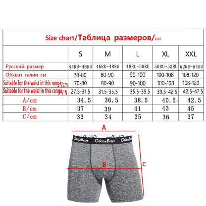 4pcs Set Mid-Long Boxer Shorts Men Underwear Male Underpants for Men Homme Boxershorts Slips Soft Panties Brand