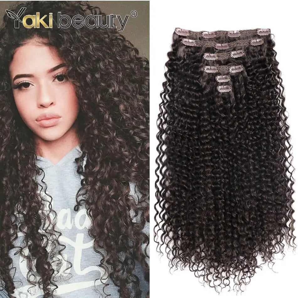 Extensões de cabelo cacheado Jerry Curly 65cm clip in tecelagem dupla com seda orgânica 160 g