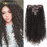 Extensões de cabelo cacheado Jerry Curly 65cm clip in tecelagem dupla com seda orgânica 160 g