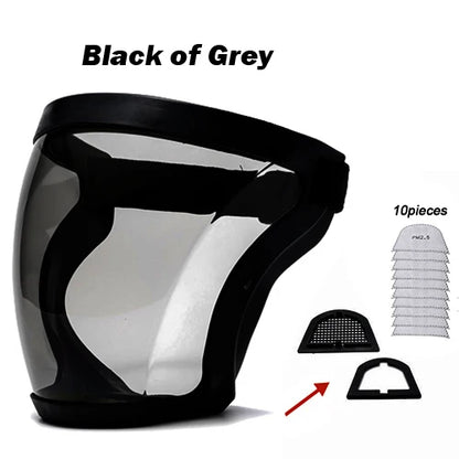 Transparente Full Face Work Protection Mask, Protetor Facial, Face Faceshield, Protetor, Aquecimento ao ar livre, Casa, Ferramentas de Cozinha
