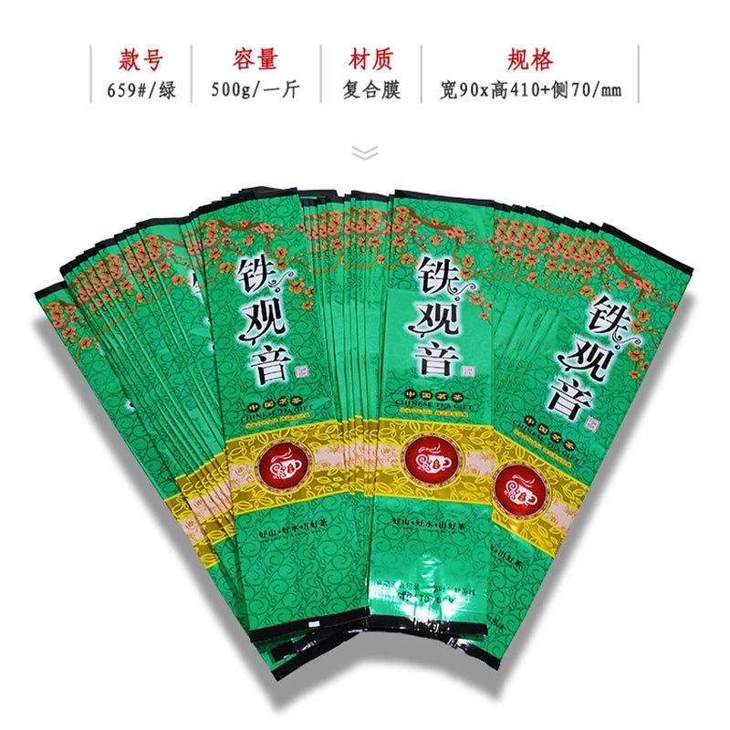 Chá Oolong Verde Tie Guanyin (Qualidade 5A, Extra Espesso) – Embalagem Padrão Clássica de 250g (Sachês) – Saco de Alumínio a Vácuo (Direto da Fábrica)