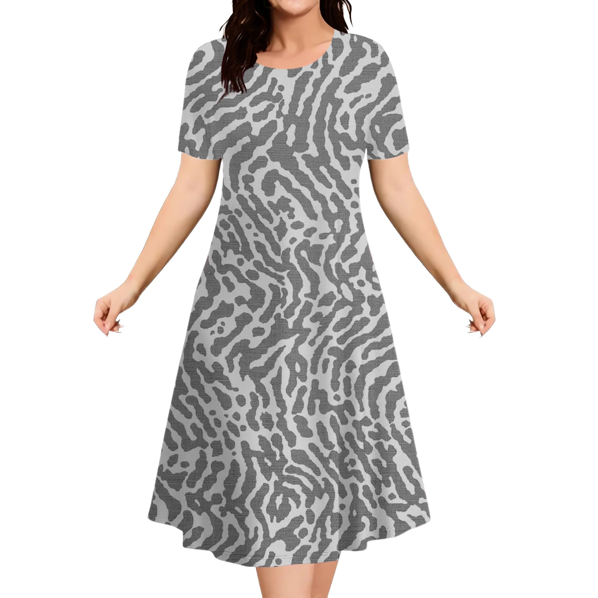 2026 New Floral Graphic Print Women's Dresses Elegant Ladies Summer Dress Casual Retro Plus Size Female Fashion Loose Dress 9XL