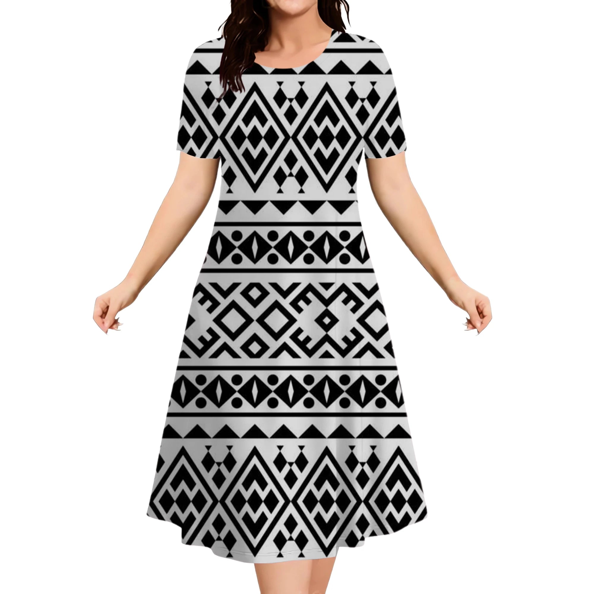 2026 New Floral Graphic Print Women's Dresses Elegant Ladies Summer Dress Casual Retro Plus Size Female Fashion Loose Dress 9XL