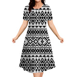 2026 New Floral Graphic Print Women's Dresses Elegant Ladies Summer Dress Casual Retro Plus Size Female Fashion Loose Dress 9XL