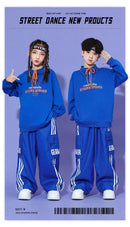 Boys Hip Hop Pullover Street Dance Cargo Pants Girls High Collar Sweatshirt Outfits Kids Jazz Sport Clothes Set Child Streetwear