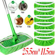 Sweeper Wet &amp; Dry Cleaning Cloths Reusable Microfiber Mop Pads Green Furniture Flooring Mop Head Replacement Washable Rag Towel
