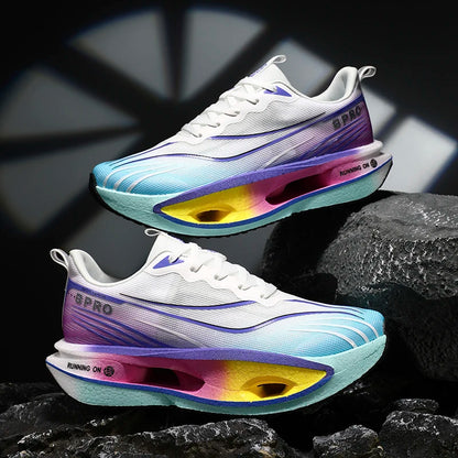 2025 New Men's Sneakers Thick Bottom Cushioning Running Shoes Athletic Training Carbon Plate Jogging Shoes Women's Tennis Shoes