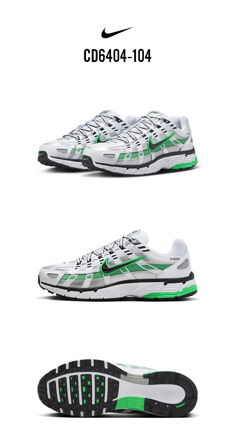 NIKE Men's P-6000 Sports Shoes Retro Style Breathable Functional Wind Casual Shoes