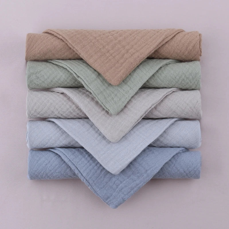5 toallas de algodón absorbentes y suaves para bebé, para limpiar la cara, pañuelos, toallitas para el baño y la alimentación.