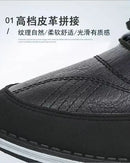 Spring Luxury Men's Casual Leather Shoes Elastic Band Business Flats Loafers for Men Soft Sole Peas Shoes Soft Men's Sneakers