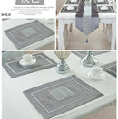 Heat Resistant Dining Table Mat Diamond Embedded Anti Slip Western Dining Pad Cushion Home Use Tablecloth Accessories