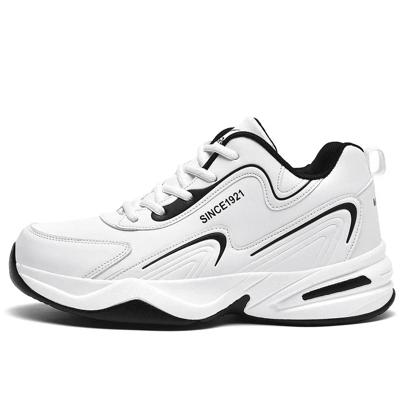 Men Sports Running Shoes Outdoor Walking Soft Casual Sneakers Fashion Designer Leather Sneaker Waterproof Men's Tennis Masculina