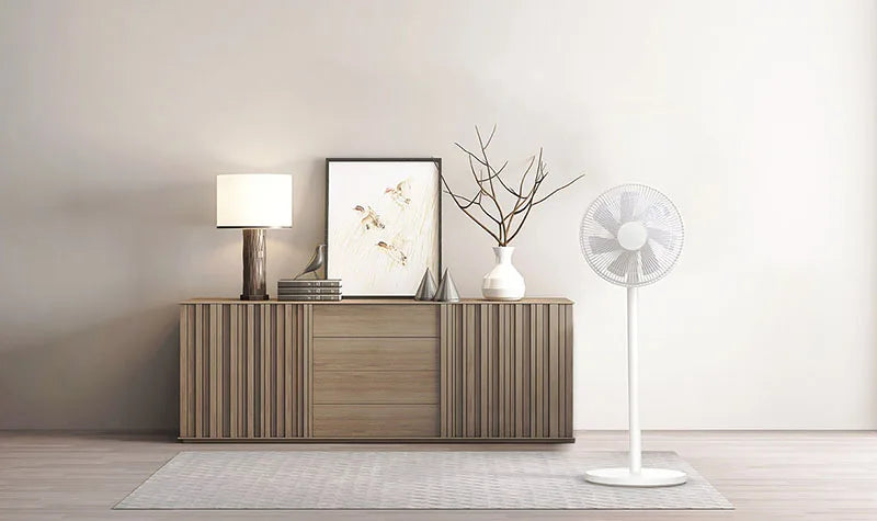 XIAOMI MIJIA Floor Fan,7 Blade,Adjustable wide-angle 90°,Home Fan For Living room,Support Connect MI HOME APP Wired Fan