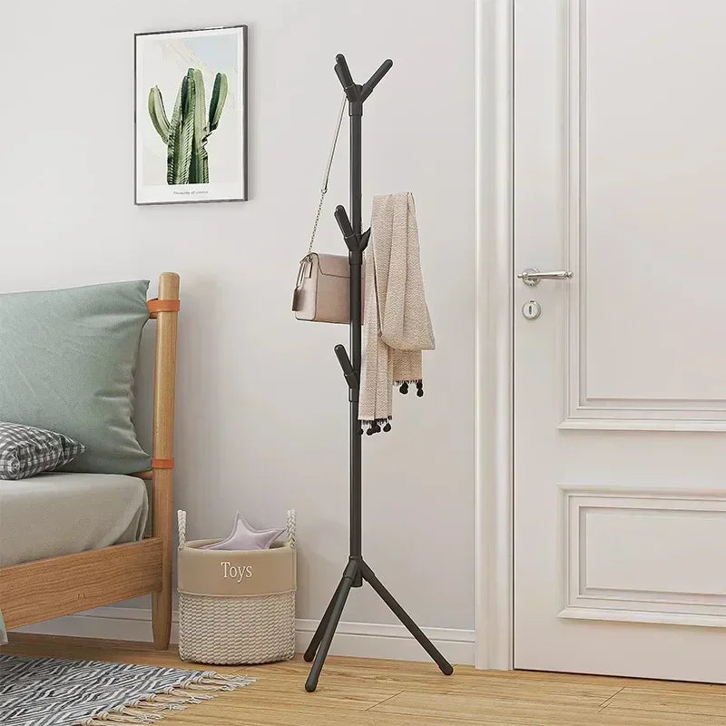Perchero móvil de pie con múltiples ganchos, con forma de rama de árbol, práctico perchero para el hogar, la sala de estar y el almacenamiento de ropa.