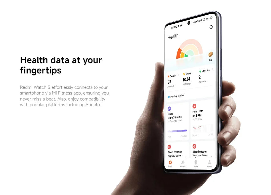 Global Version Xiaomi Redmi Watch 5 2.07 "60Hz AMOLED Screen Built-in GNSS Bluetooth Call 150 + Sports Modes 24 Days Battery Life