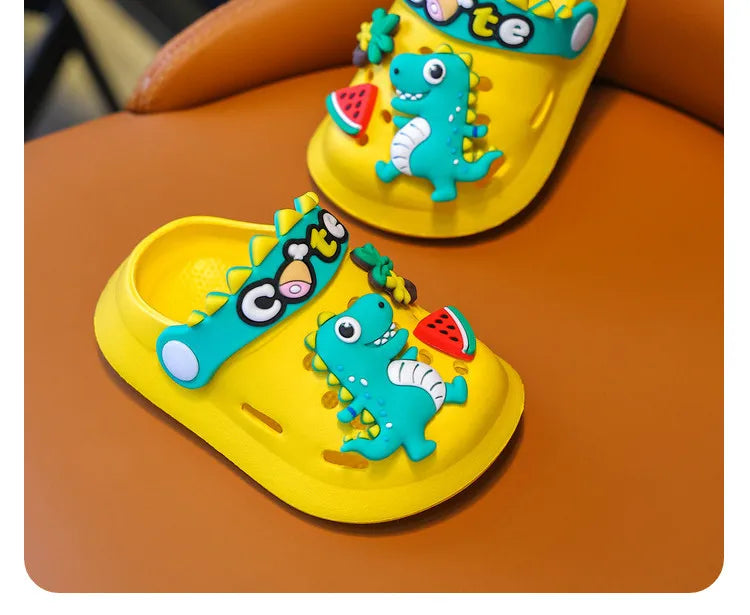 Outdoor Beach Slippers Children's Garden Shoes Trendy Crocodile Soft Sole Sandals For Baby Breathable Non-slip For Indoor