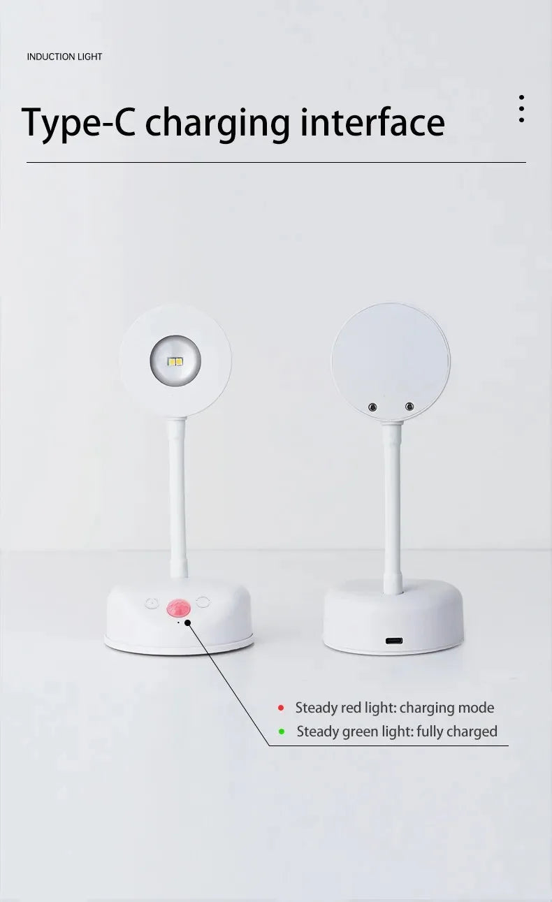 USB Rechargeable Intelligent Human Sensing Wireless Wall Light Dimmable Led Spotlight for Lighting Paintings Pictures Spotlights