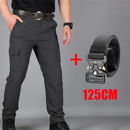 Men's Summer Tactical Cargo Pants Lightweight Casual Waterproof Trousers Casual Pants Wear-resisting Multi-pocket Outdoor Hiking