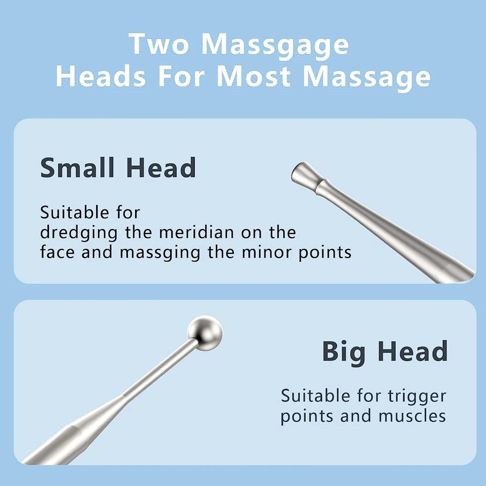 Ears Acupuncture Point Probe Massage Tool Painless Stainless Steel Portable Acupoint Detecting Pen Facial Reflexology Tool