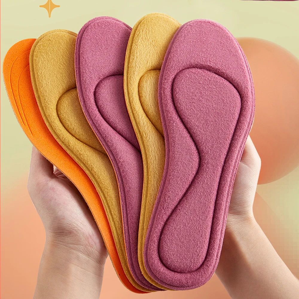 Plantillas autocalentables para niños, masaje de pies, térmicas y gruesas, con espuma viscoelástica, cálidas y deportivas para invierno.