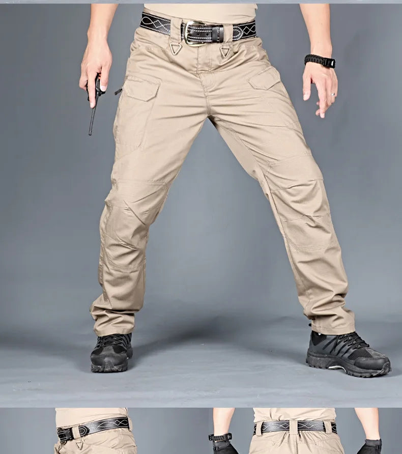 Tactical Cargo Pants Men Combat Outdoor Hiking Work Joggers Lightweight Trousers Male Elasticity Multiple Pockets Resistant Pant