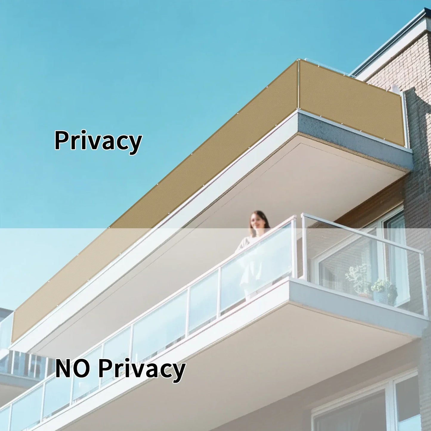 Waterproof Privacy Fence Screen Fence Covering Privacy with Grommets UV Protection Fencing Shade Cover for Outdoor Yard Backyard