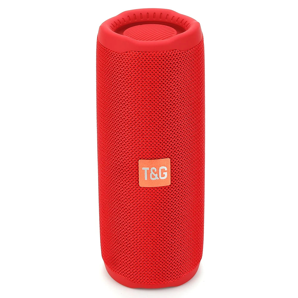 Altavoz portátil Bluetooth TG365, subwoofer inalámbrico LED de doble bajo, resistente al agua, columna para exteriores, radio FM, AUX, BT, TF, reproductor de música