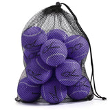 12pcs Tennis Balls with Mesh Carry Bag Practice Ball High Elasticity Pet Dog Playing Balls Outdoor Training Sports Rubber Tennis