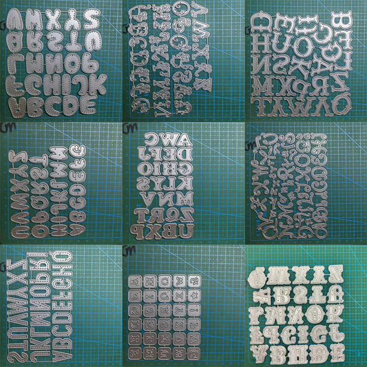 Letter Metal Cutting Dies Stencil Template Die Cut Scrapbooking Embossing Dies Art Decoration Craft Knife Mold
