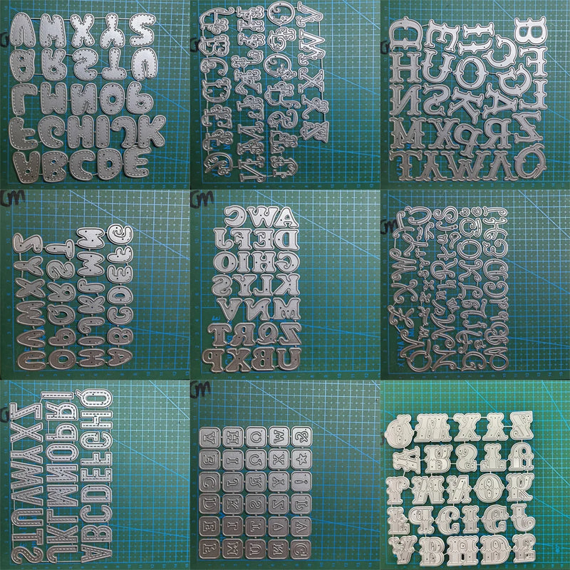 Letter Metal Cutting Dies Stencil Template Die Cut Scrapbooking Embossing Dies Art Decoration Craft Knife Mold