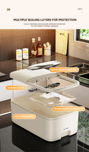 10KG Rice Storage Box Home with Lid Insect Proof Moisture Proof Rice Box Grain Sealed Jar Kitchen Container Storing Dry Grain