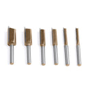 6mm Shank CNC Straight Bit Flush Trim Single Double Flute Router Bit Tungsten Carbide Milling Cutter Woodworking Tools