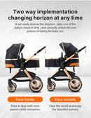 Newest Baby Stroller 3 in 1 Lightweight High Landscape Baby Carriage Aluminum Frame Travel System with Car Seat Pram for Newborn