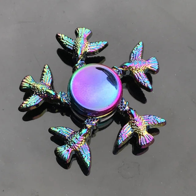 Anti-Anxiety Fidget Toy for Kids Adults Finger Spinner Rainbow Color Metal Alloy 28 Styles Decompression Toy Gifts 