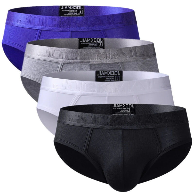 4 unids/lote Calzoncillos para Hombre, Bikini, ropa interior para Hombre, Calzoncillos para Hombre, Calzoncillos para Hombre, Cuecas, Calzoncillos transpirables de bambú JM358