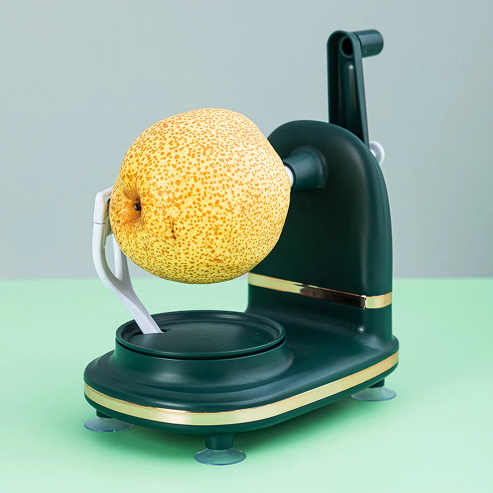 Hand-cranked Manual Fruit Peeler Multifunctional Apple Pear Kitchen Peeler Slicing Tool With Fruit Divider And Spare Blades