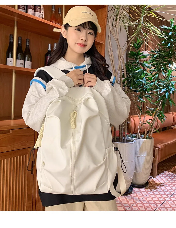 Large Capacity Schoolbag for Boys and Girls, High School and College Students, Simple Casual Sports Backpack, Fashion Travel Backpack