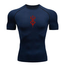Camiseta deportiva de verano de secado rápido para hombre, camiseta de compresión de manga corta de segunda piel para gimnasio, entrenamiento, fitness, correr, ropa para hombre
